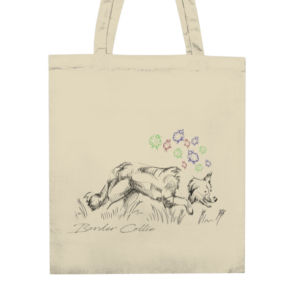 Nákupní taška unisex s potiskem Border Collie