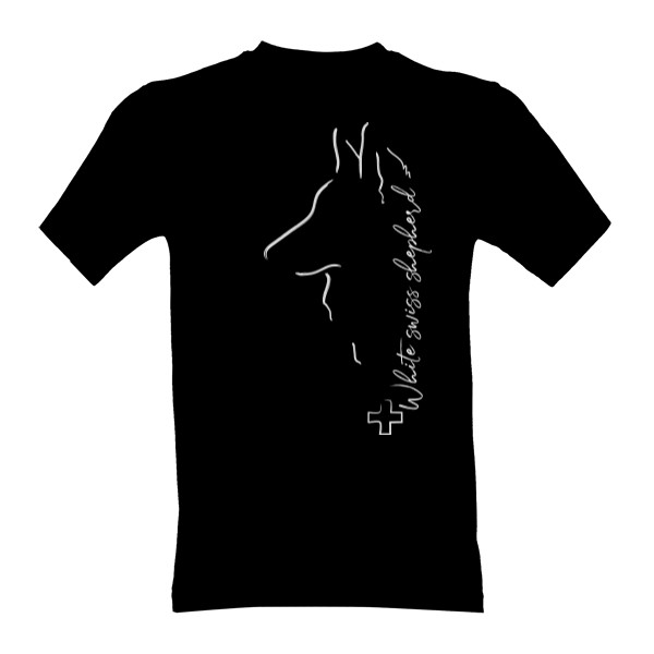 Tričko s potiskem White swiss shepherd II