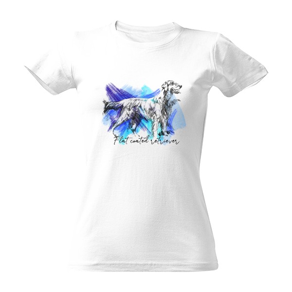 Tričko s potiskem Flat coated retriever