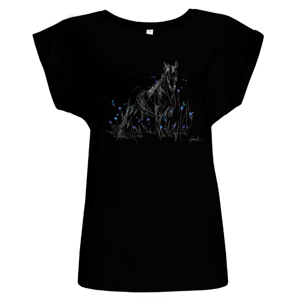Tričko s potiskem Horse on meadow