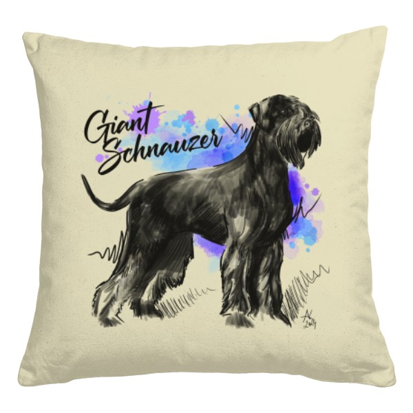 Polštář bavlněný  s potiskem Knírač Velký 