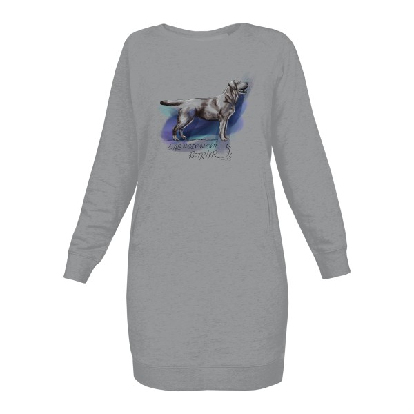 Mikinové šaty Organic s potiskem Labrador