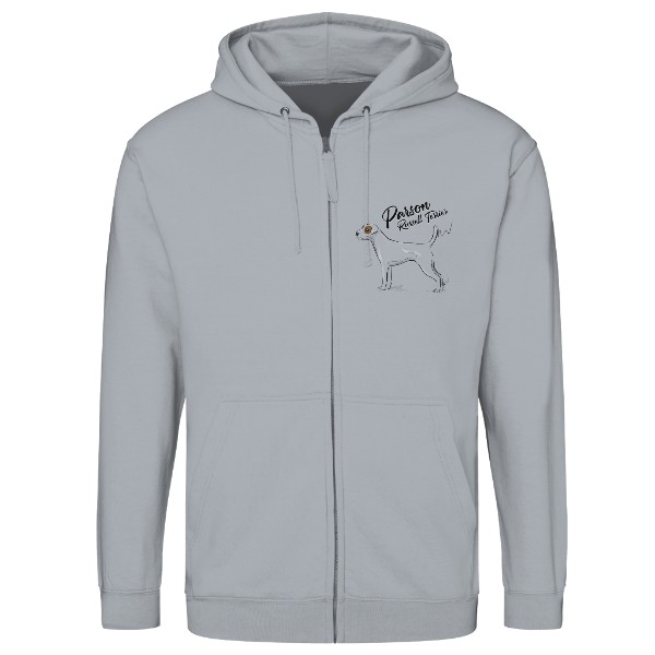 Mikina na zip unisex s potiskem Parson russell terrier