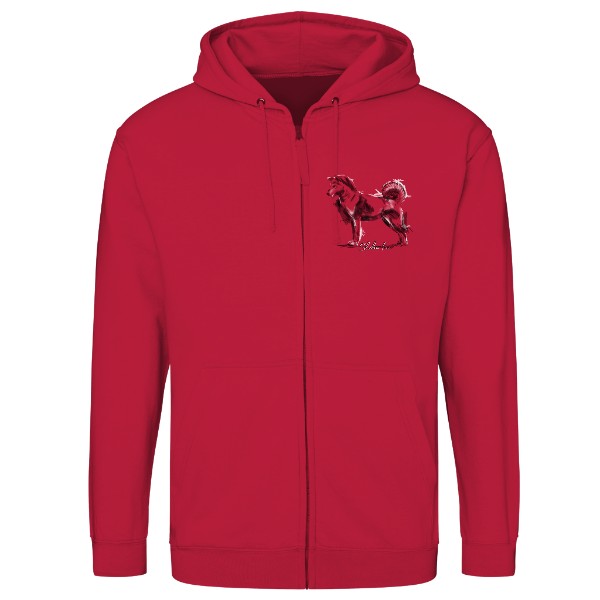 Mikina na zip unisex s potiskem Shiba Inu