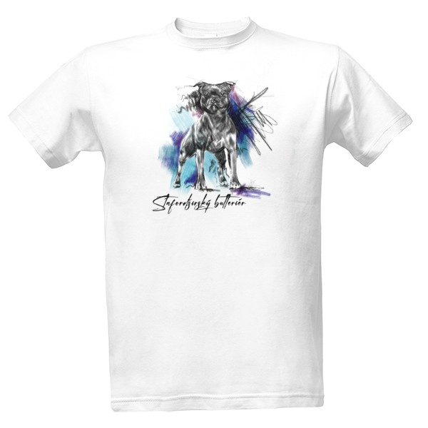 Tričko s potiskem Stafordširský bulteriér