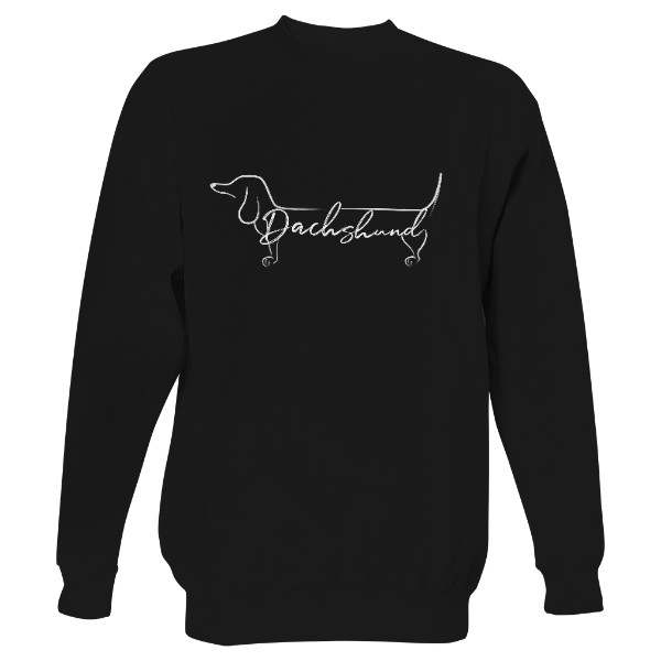 Mikina bez kapuce Unisex s potiskem Dachshund