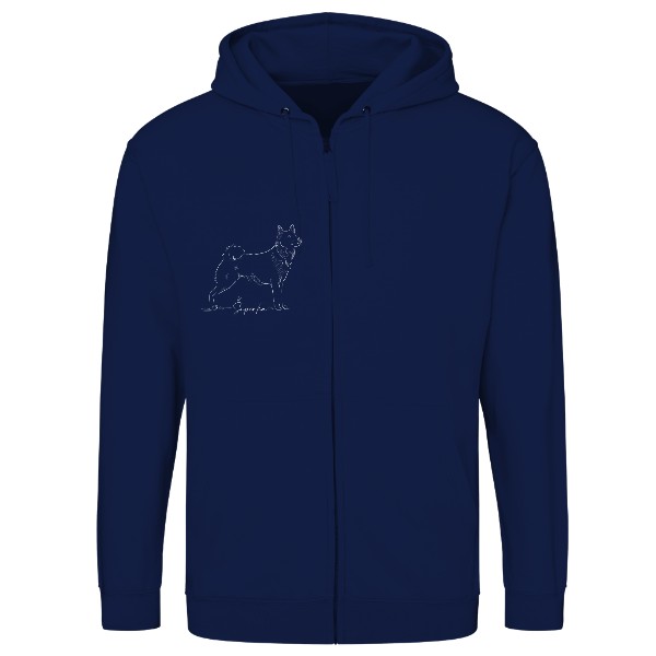 Mikina na zip unisex s potiskem Šiperka