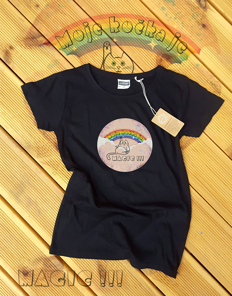 Tričko s potiskem Moje kočka je MAGIC ! ! !